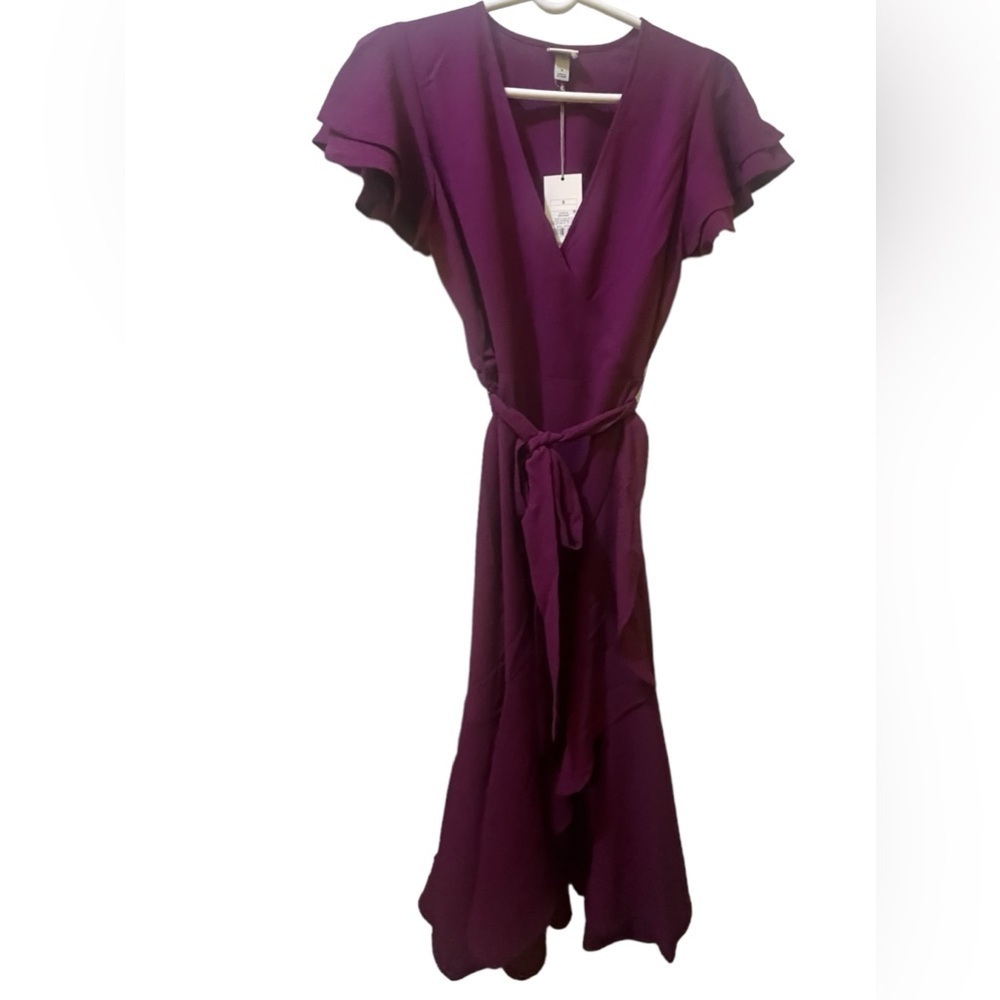 A New Day Dresses | Nwt Magenta A New Day Wrap Dress | Color: Purple | Size: S|